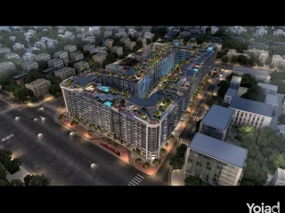 شقه للبيع 124م تشطيب كامل"Marriott Residences"بمقدم 10% VIP متشطبة بالتكيفات