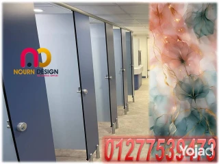 قواطيع حمامات كومباكت شامل التركيب بالاكسسوارات