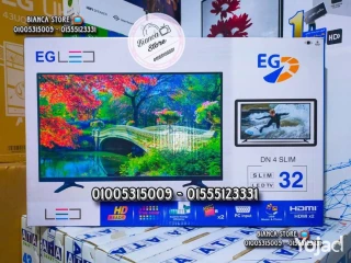 شاشة تلفزيون 32 بوصة eg جديدة ضمان سنتين