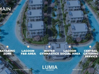 شقة 163متر للبيع في كمبوند Lumia lagoon في قلب الـR8 في