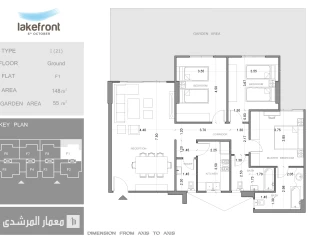 148 متر بحديقه 55 متر بأميز كومباوند بحدائق اكتوبر lakefront