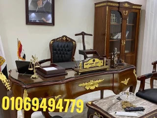 مكتب وزاري كلاسيك خشب زان مطعم نحاس بخامات عاليه الجوده