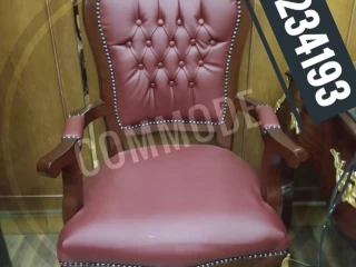 كرسي انتظار خشب زان احمر روماني تصميم فرنساوي
