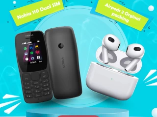Nokia 110 Dual SIM + Airpods 3 Orginal الشحن مجاني