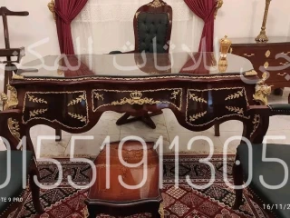 مكتب بايوه خشب زان احمر مطعم بالنحاس