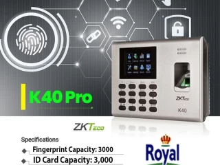 جهاز بصمة حضور و انصراف K40 Pro من ZKTeco في اسكندرية