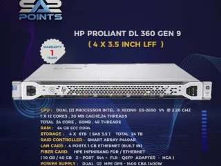 Server Hp Proliant DL 360 Gen 9 ( 4 x 6 TB) 3.5 inch Lff