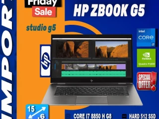 HP-ZBOOK STUDIO-G5 كور I7 جيل ثامن رام 32 جيجا بفيجا NVIDIA QUADRO P1000-4G رام 32 جيجا