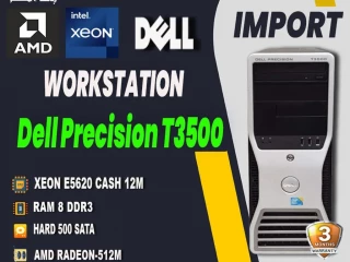 DELL WORKSTATION T3500 برسيسور XEON E5620 كاش 12 ميجا رام 8 هارد 500